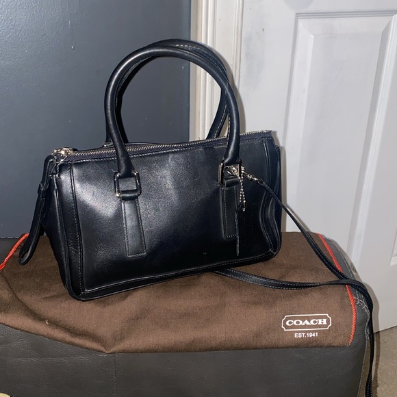 Coach Handbags - Coach 9421 Vintage Bonnie Legacy Satchel Bag Black Leather